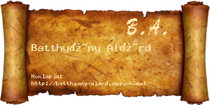 Batthyány Alárd névjegykártya